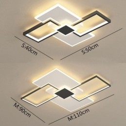 Plafoniera quadrata da soffitto a filo