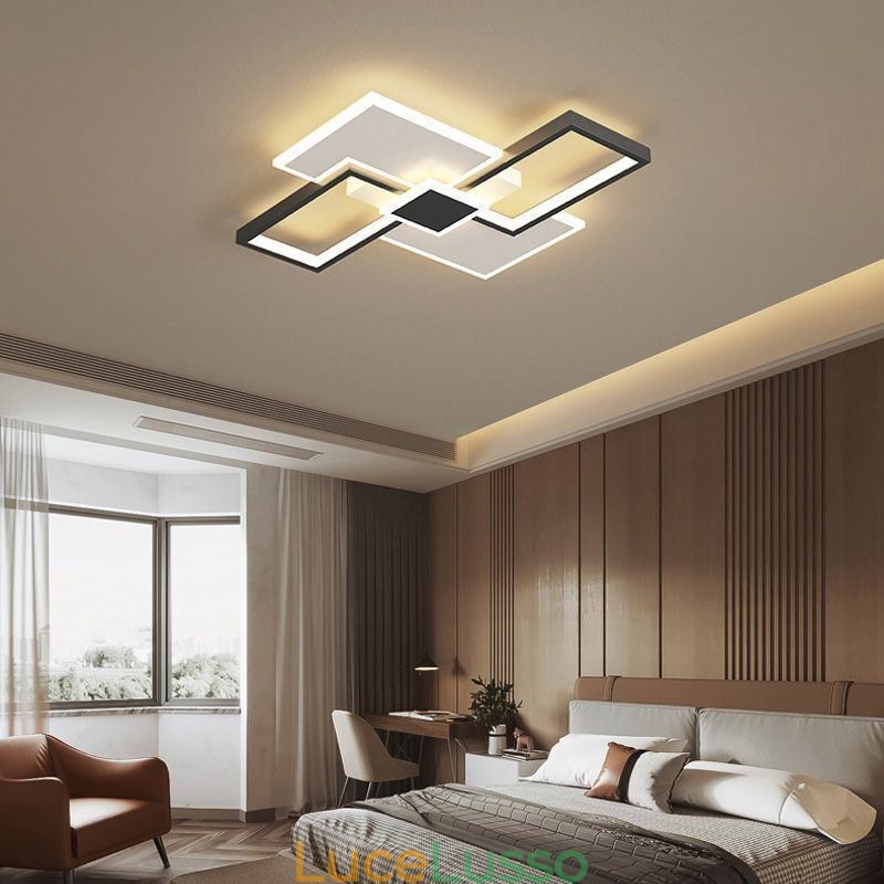 Plafoniera quadrata da soffitto a filo