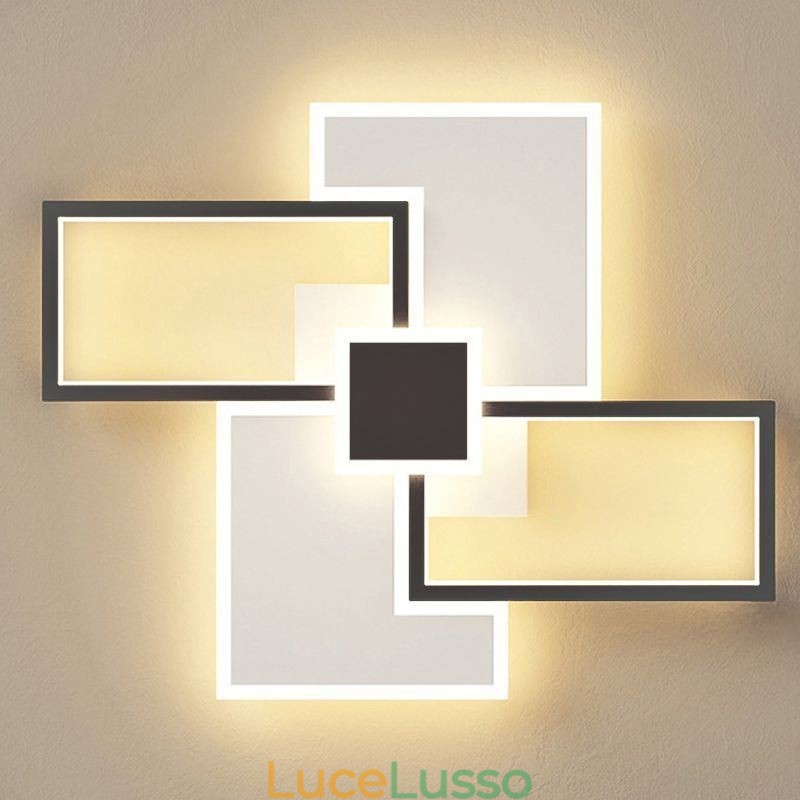 Plafoniera quadrata da soffitto a filo