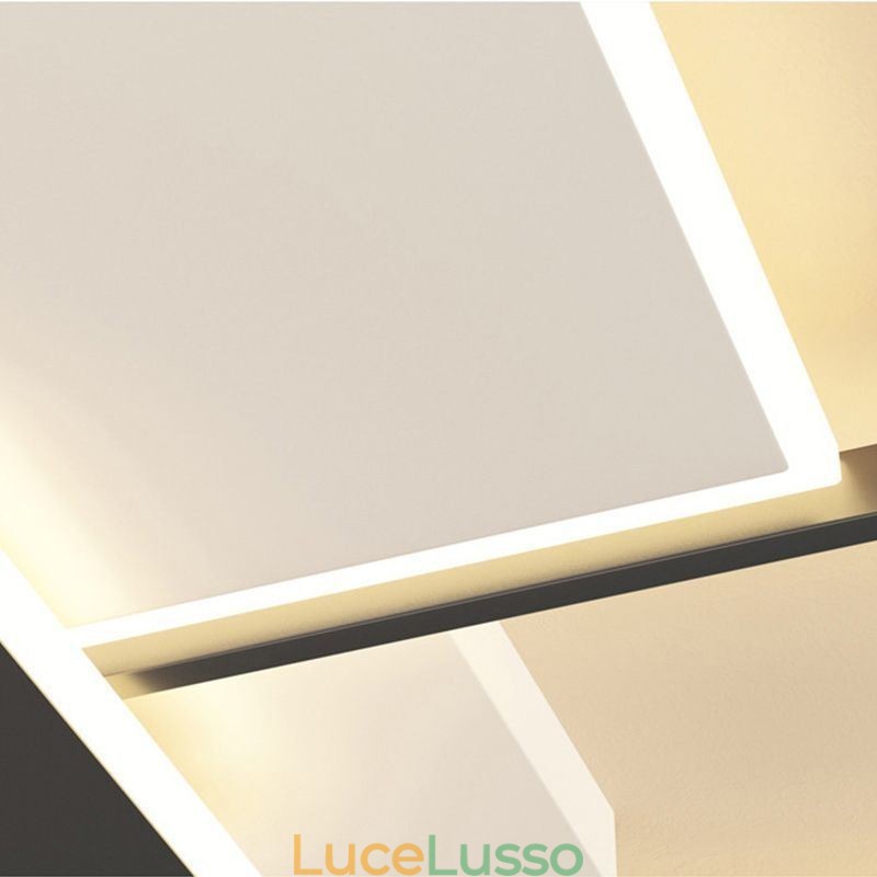 Plafoniera quadrata da soffitto a filo
