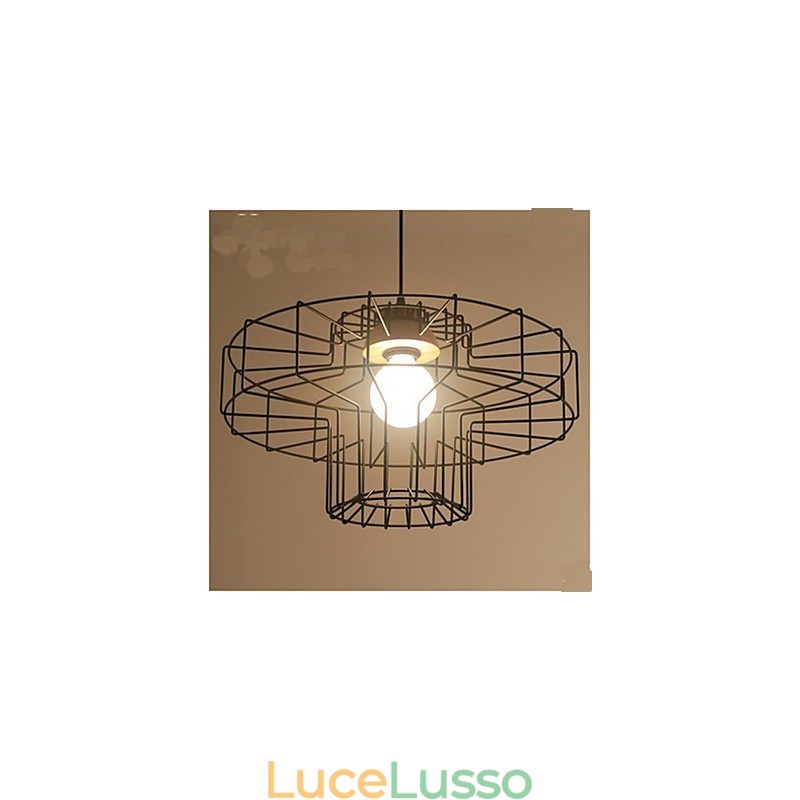 Lampadario in ferro a testa singola Lampadario retrò in rete
