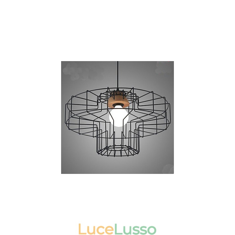 Lampadario in ferro a testa singola Lampadario retrò in rete