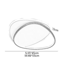 Plafoniera a doppio triangolo da montare a filo