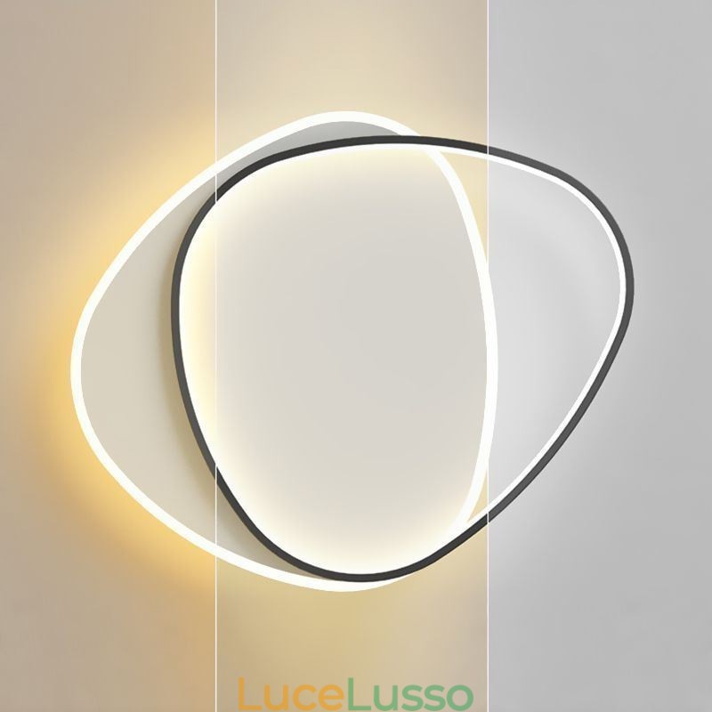 Plafoniera a doppio triangolo da montare a filo