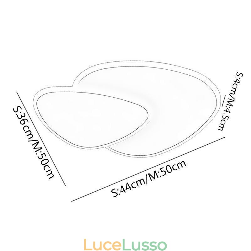 Illuminazione da soffitto a doppio triangolo a filo