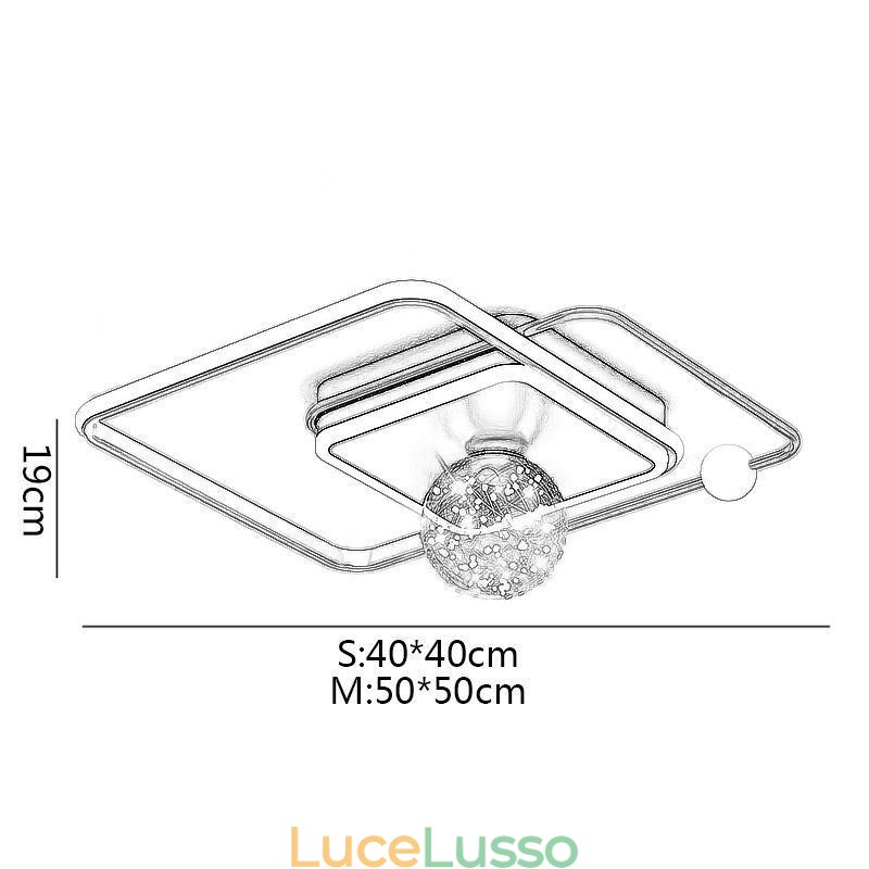 Lampada da soffitto moderna con montaggio a filo per la casa