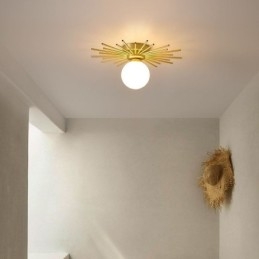 Lampada da soffitto moderna a 1 luce con montaggio a filo, lampada da soffitto a globo