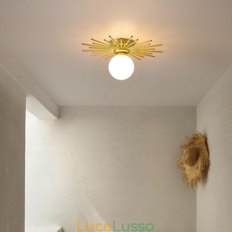 Lampada da soffitto moderna a 1 luce con montaggio a filo, lampada da soffitto a globo Lampada da soffitto moderna a 1 luce con montaggio a filo, lampada da soffitto a globo