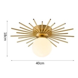 Lampada da soffitto moderna a 1 luce con montaggio a filo, lampada da soffitto a globo