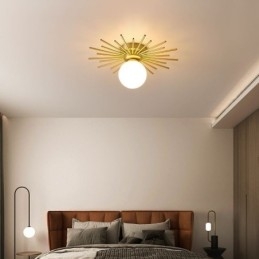 Lampada da soffitto moderna a 1 luce con montaggio a filo, lampada da soffitto a globo