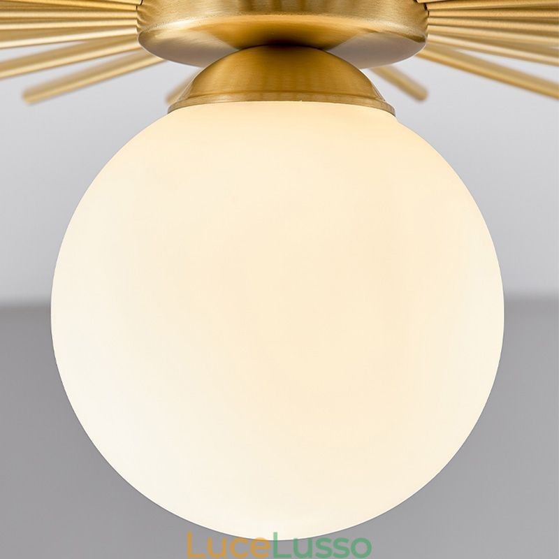 Lampada da soffitto moderna a 1 luce con montaggio a filo, lampada da soffitto a globo