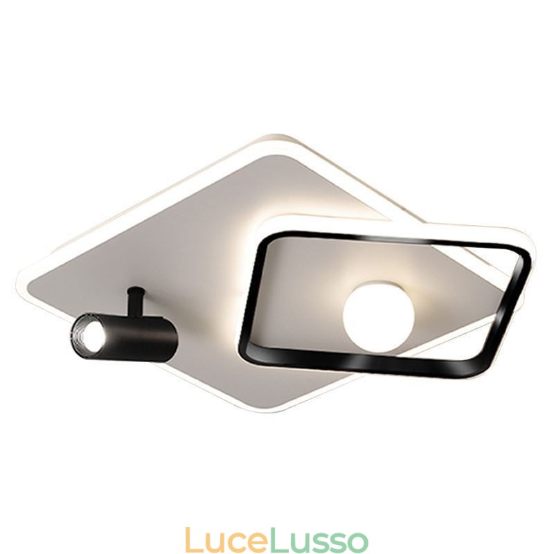 Faretto da soffitto quadrato in acrilico a filo