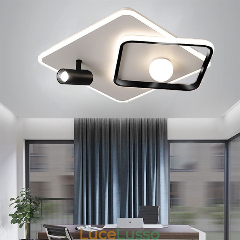 Faretto da soffitto quadrato in acrilico a filo