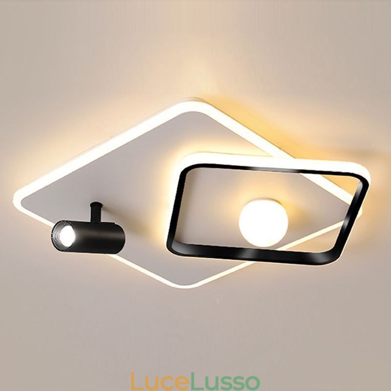 Faretto da soffitto quadrato in acrilico a filo