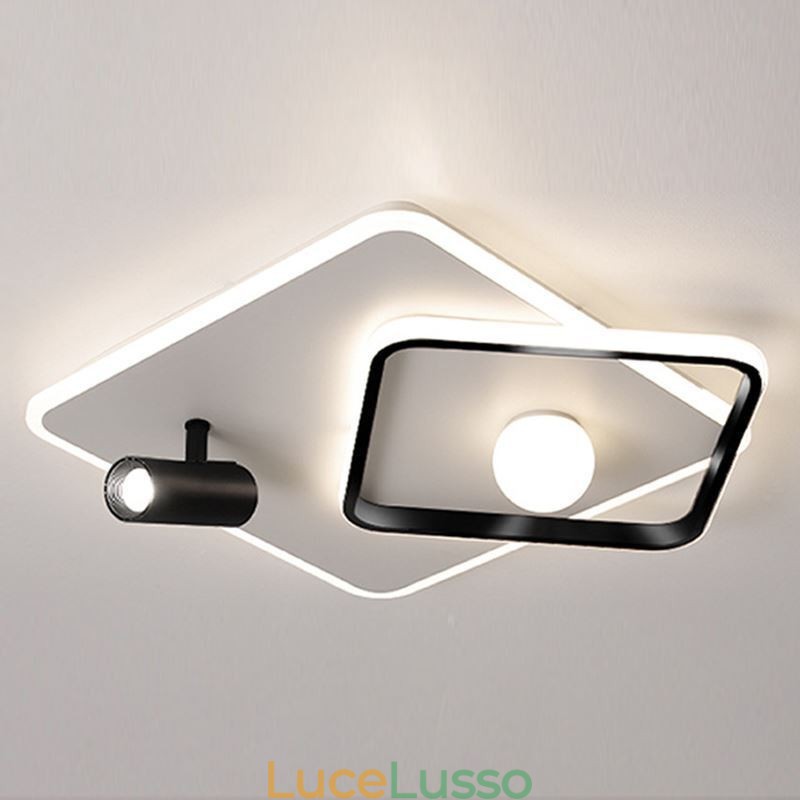 Faretto da soffitto quadrato in acrilico a filo