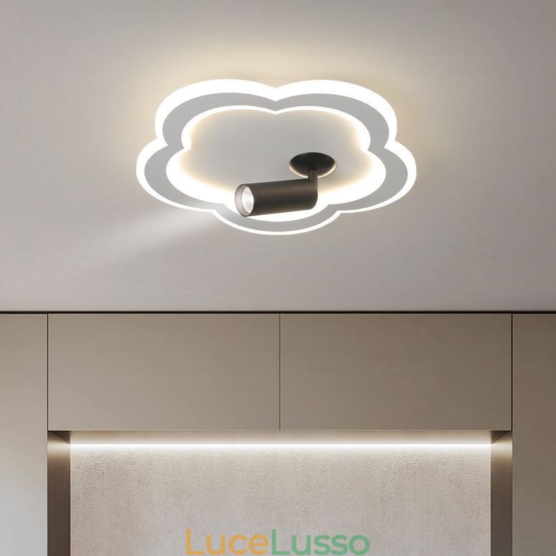 Faretto da soffitto a forma di fiore in acrilico da montare a filo