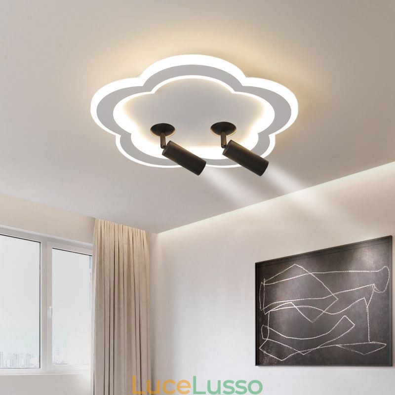 Faretto da soffitto a forma di fiore in acrilico da montare a filo