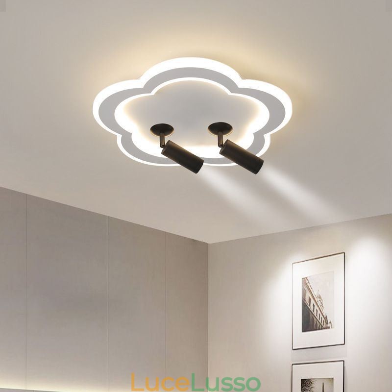 Faretto da soffitto a forma di fiore in acrilico da montare a filo