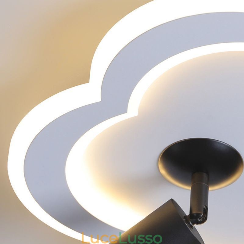 Faretto da soffitto a forma di fiore in acrilico da montare a filo