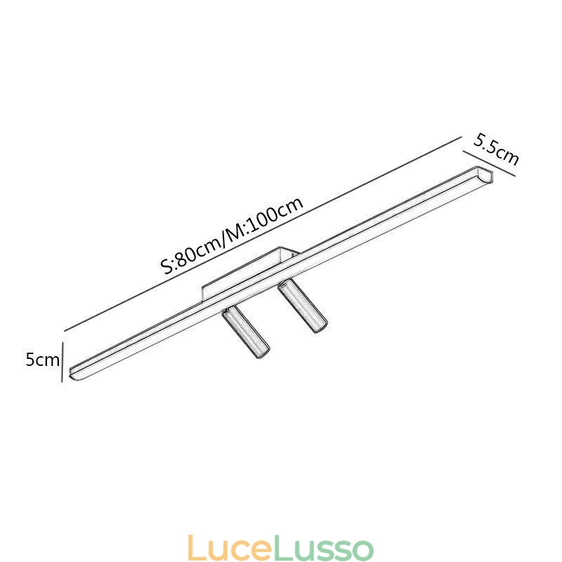 Faretto acrilico lineare da soffitto a filo