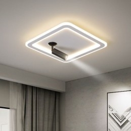 Faretto da soffitto quadrato a filo in acrilico