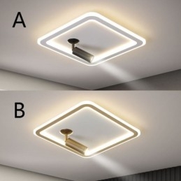Faretto da soffitto quadrato a filo in acrilico