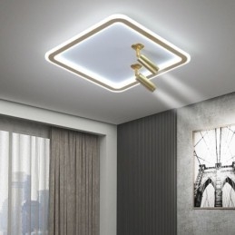 Faretto da soffitto quadrato a filo in acrilico