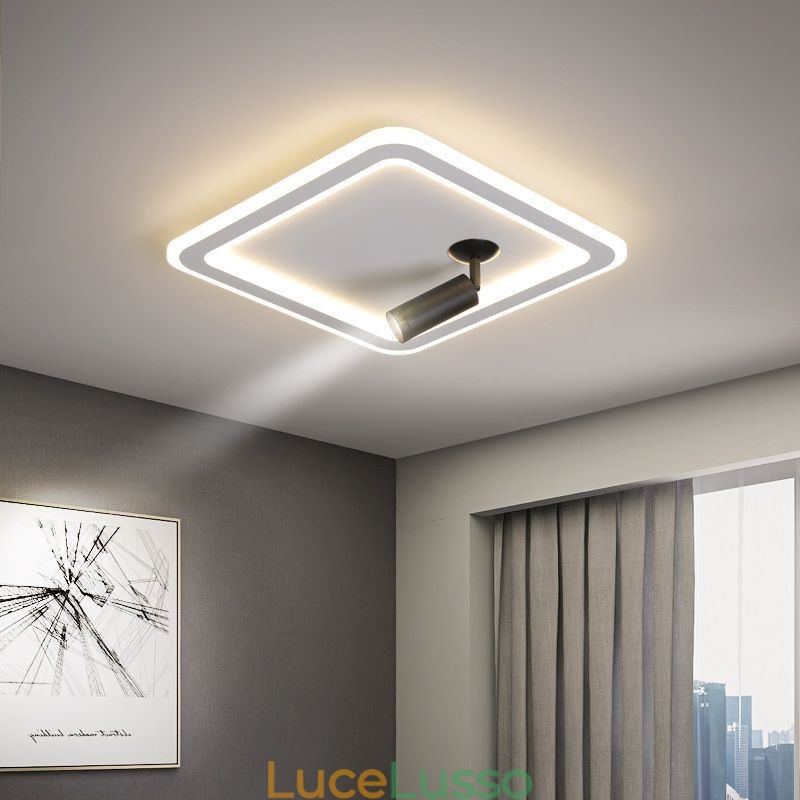 Faretto da soffitto quadrato a filo in acrilico