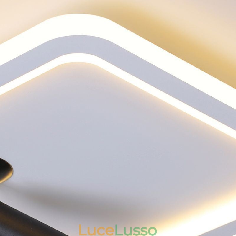 Faretto da soffitto quadrato a filo in acrilico