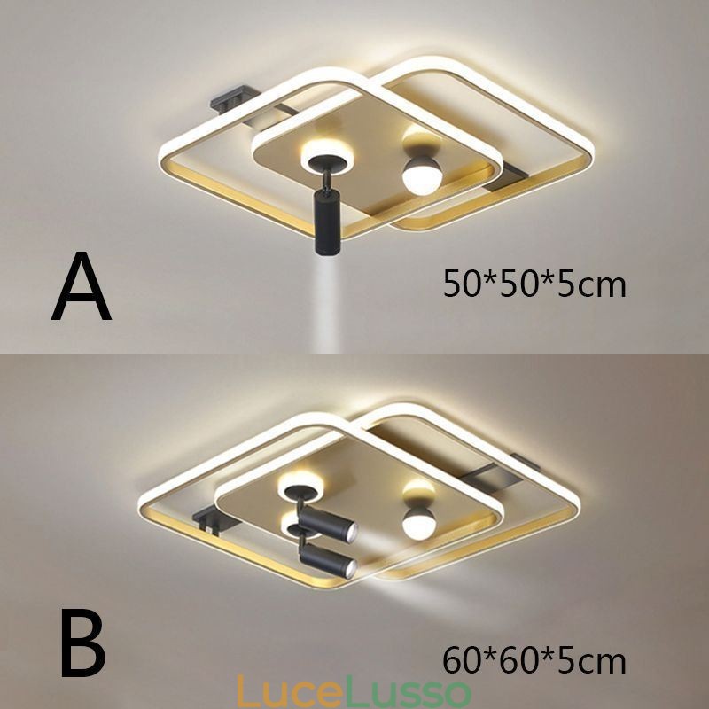 Faretto da soffitto in acrilico a filo quadrato