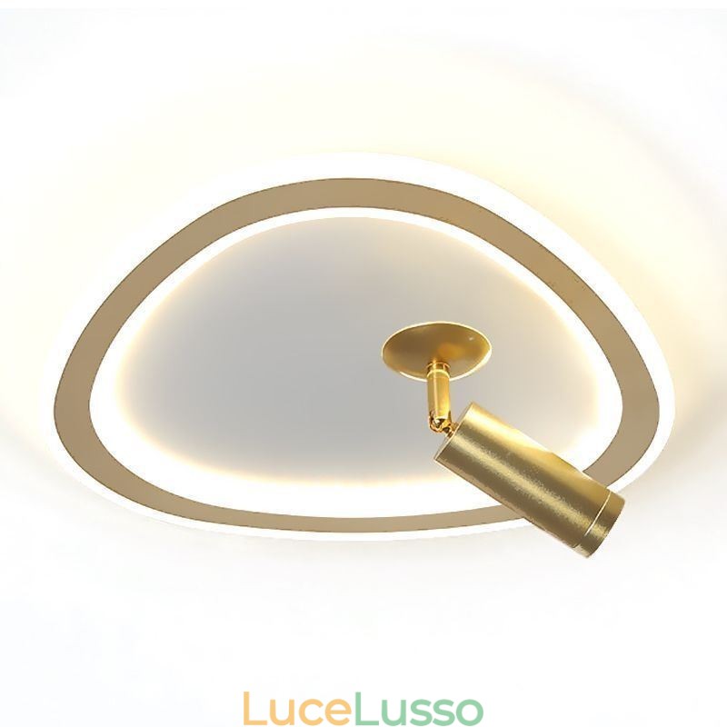 Faretto da soffitto in acrilico a forma di triangolo con montaggio a filo