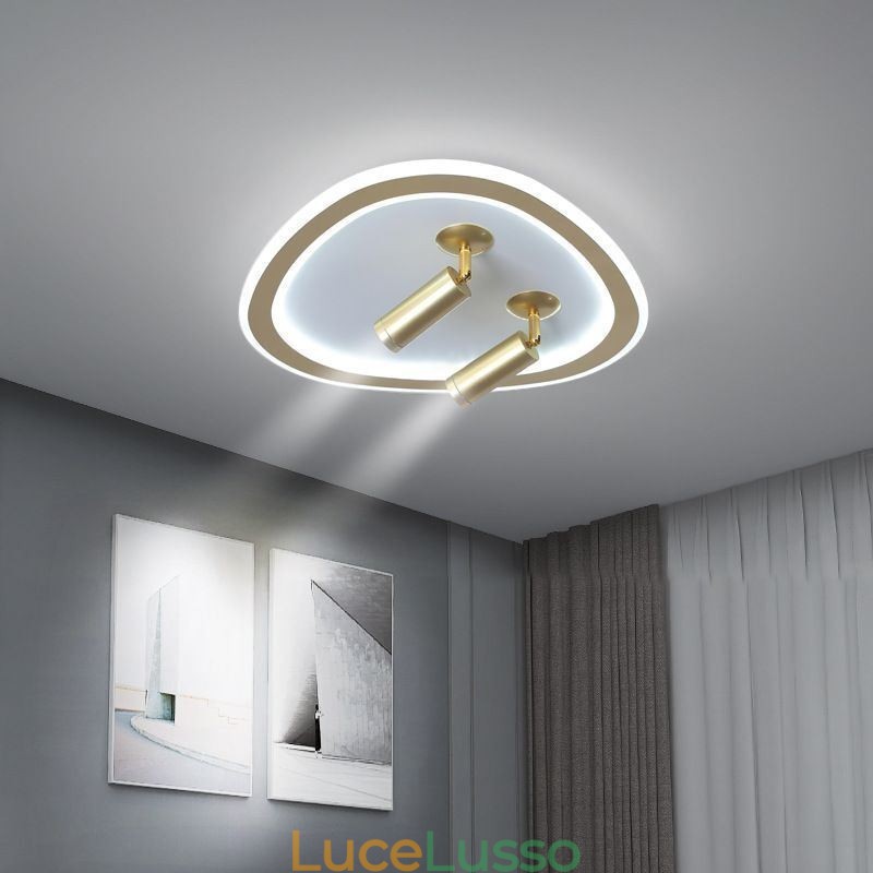 Faretto da soffitto in acrilico a forma di triangolo con montaggio a filo