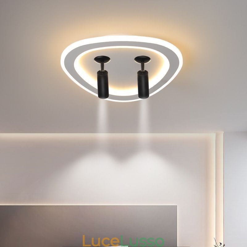 Faretto da soffitto in acrilico a forma di triangolo con montaggio a filo