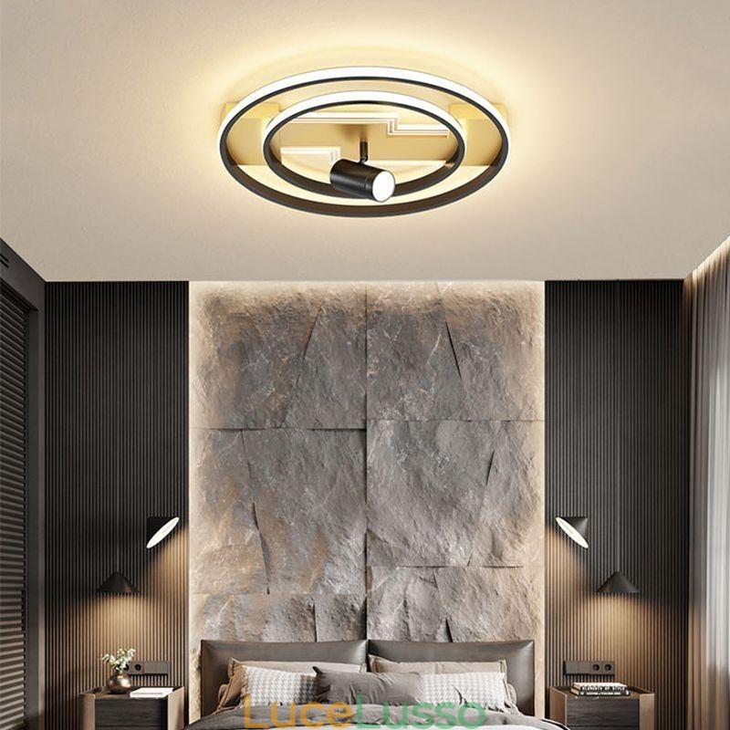 Faretto da soffitto geometrico in acrilico da montare a filo