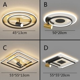 Faretto da soffitto geometrico in acrilico da montare a filo