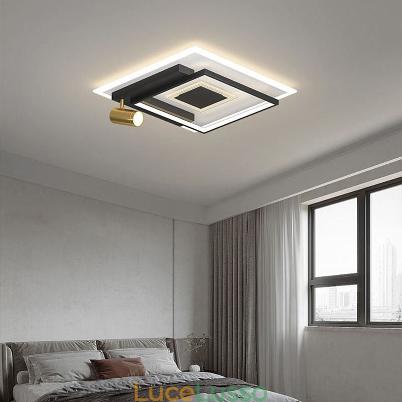 Faretto da soffitto geometrico in acrilico da montare a filo