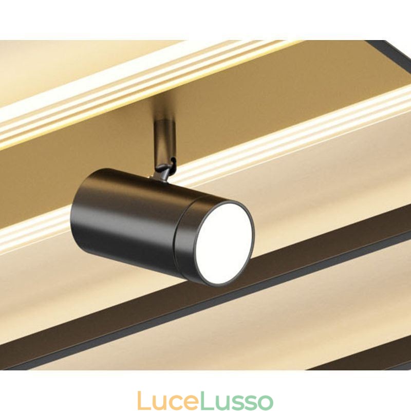 Faretto da soffitto geometrico in acrilico da montare a filo