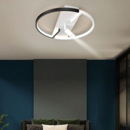 Lampada da soffitto Faretto in acrilico bianco e nero