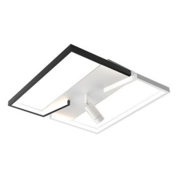 Lampada da soffitto Faretto in acrilico bianco e nero