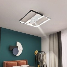 Lampada da soffitto Faretto in acrilico bianco e nero