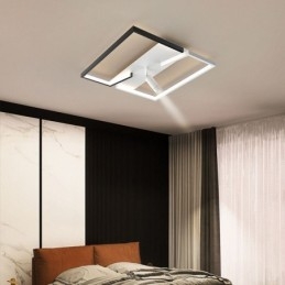 Lampada da soffitto Faretto in acrilico bianco e nero