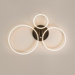 Lampada da soffitto con faretto ad anello Halo in oro spazzolato
