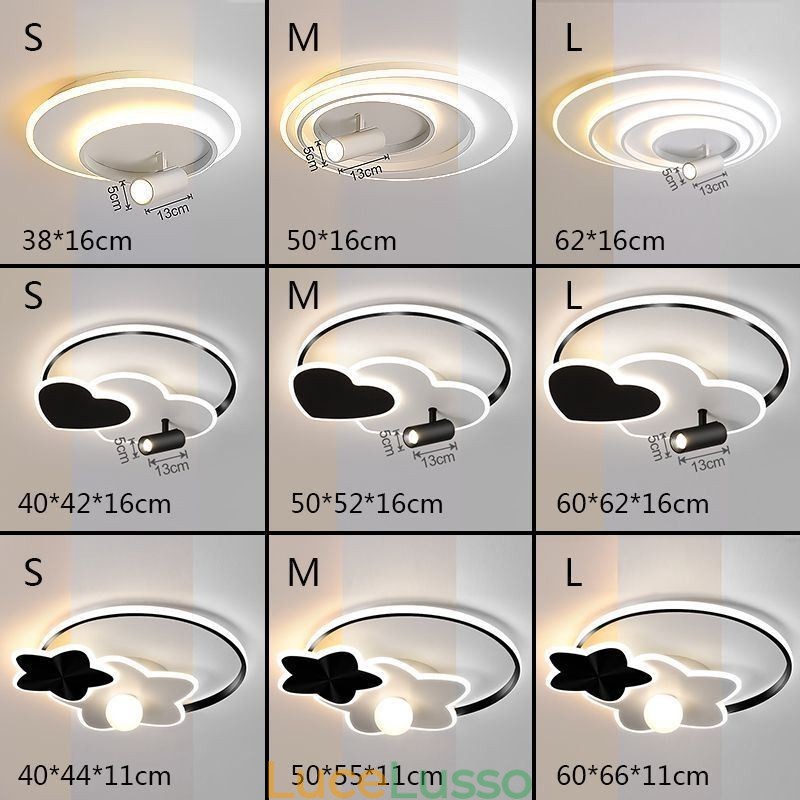 Faretto da soffitto creativo in acrilico con montaggio a filo