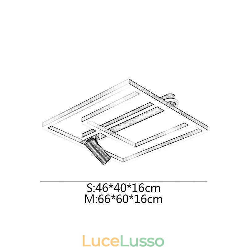 Faretto da soffitto in acrilico minimalista da montare a filo
