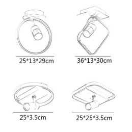 Lampada da soffitto in acrilico, faretto decorativo minimalista