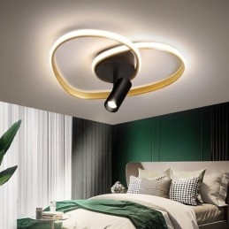 Faretto a forma di cuore in oro spazzolato da montare a filo