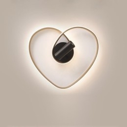 Faretto a forma di cuore in oro spazzolato da montare a filo