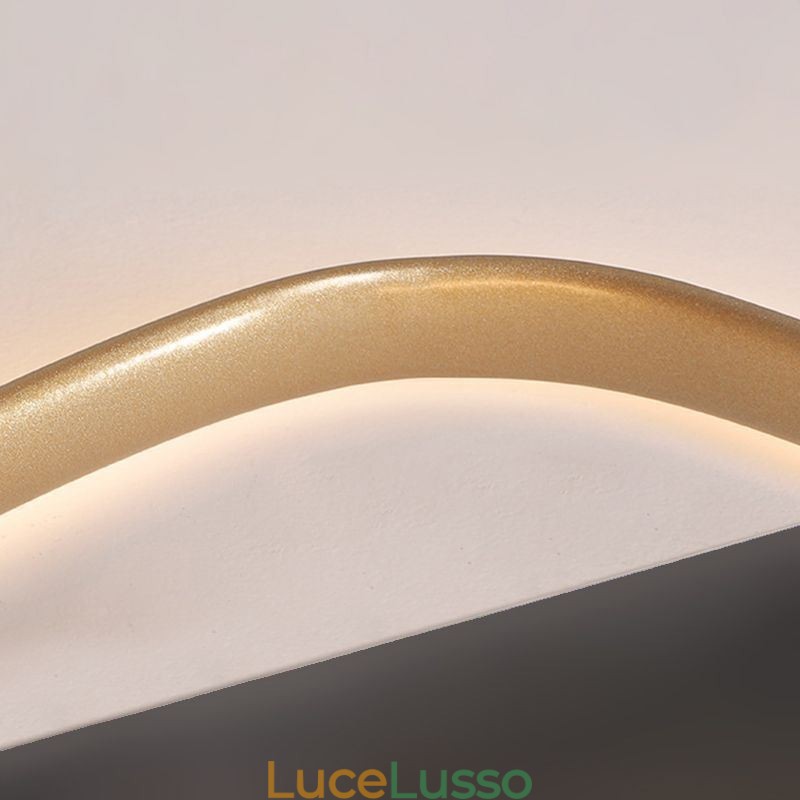 Faretto a forma di cuore in oro spazzolato da montare a filo