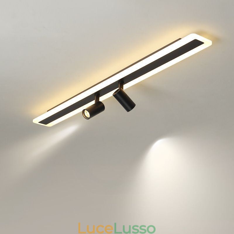 Faretto da soffitto in acrilico lineare da montare a filo