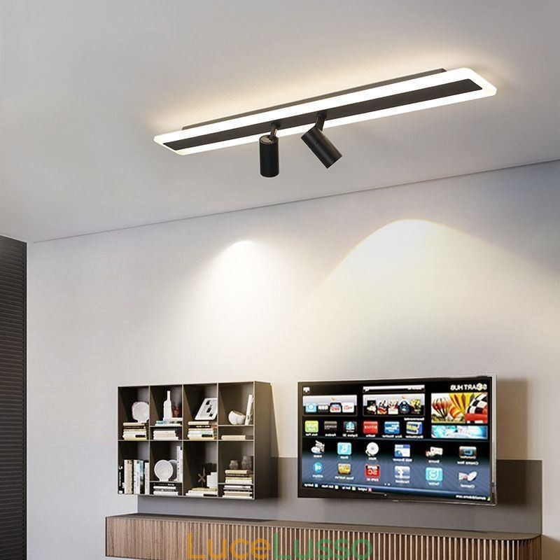 Faretto da soffitto in acrilico lineare da montare a filo